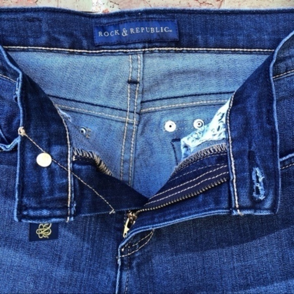 Rock & Republic Studded Kendall Blue Jeans 👖 - Picture 6 of 13